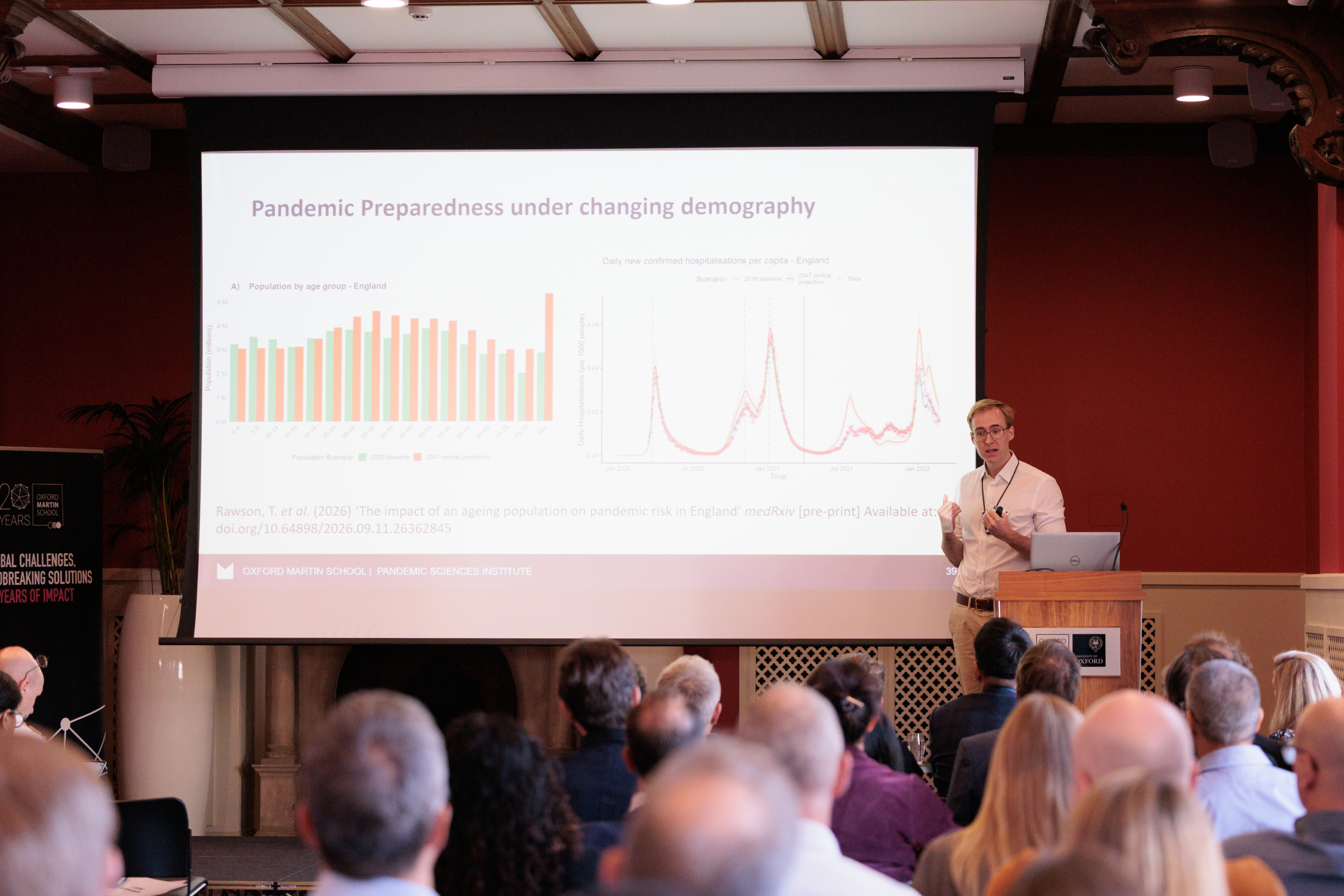 Dr Thomas Rawson presenting.
