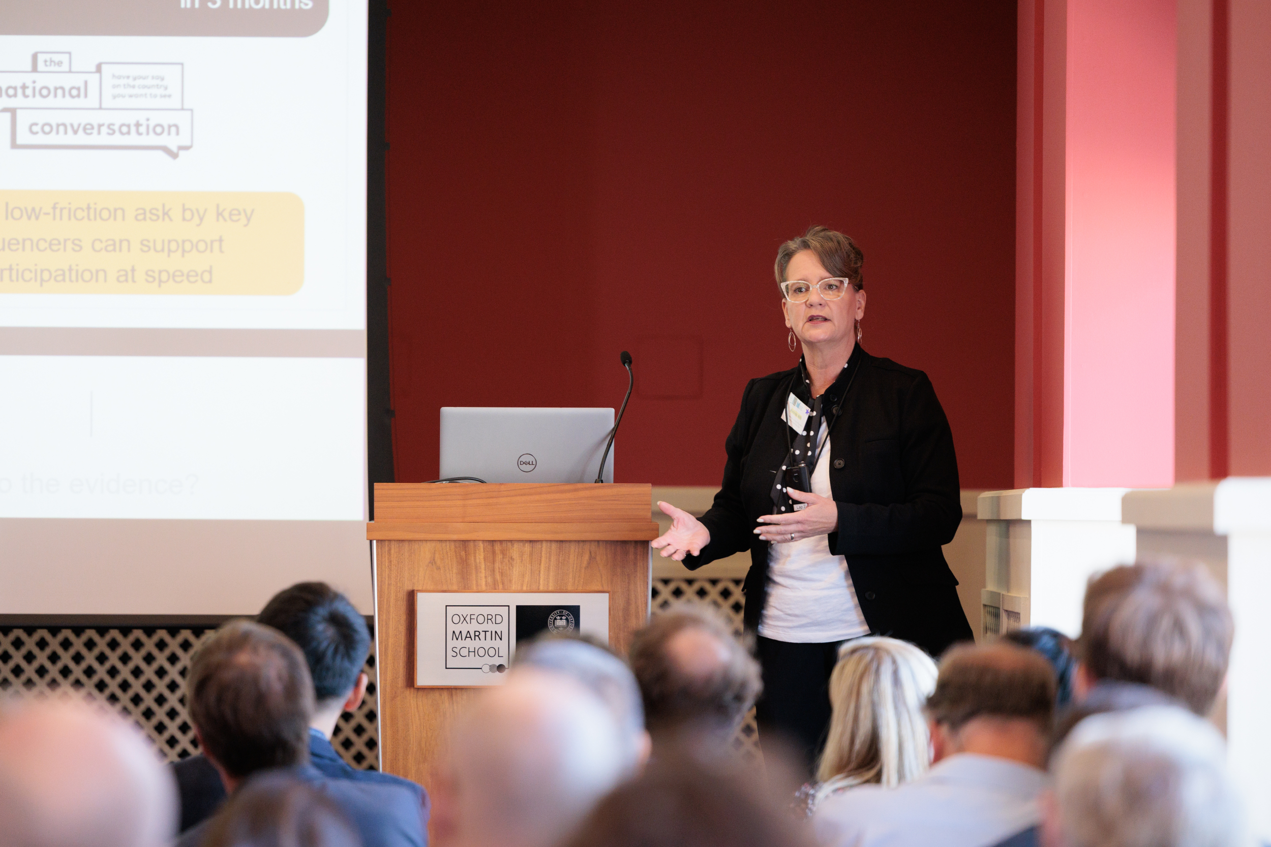 LCDS Director Melinda Mills presenting.