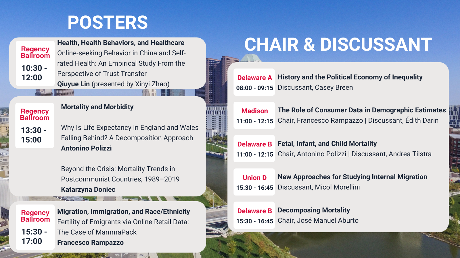 LCDS posters at PAA 2024 on Thursday 18 April