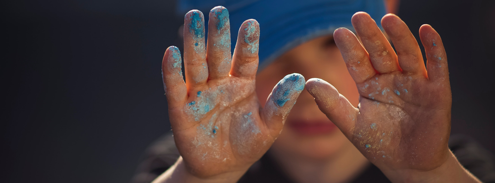 Child with dirty hands