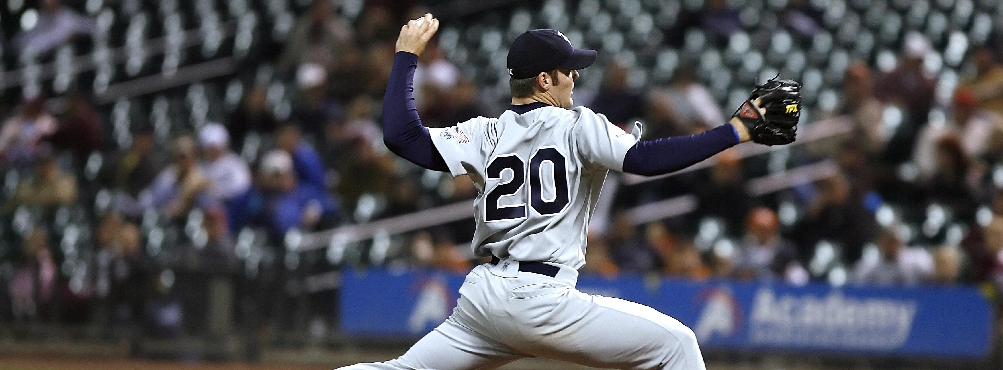Man playing baseball