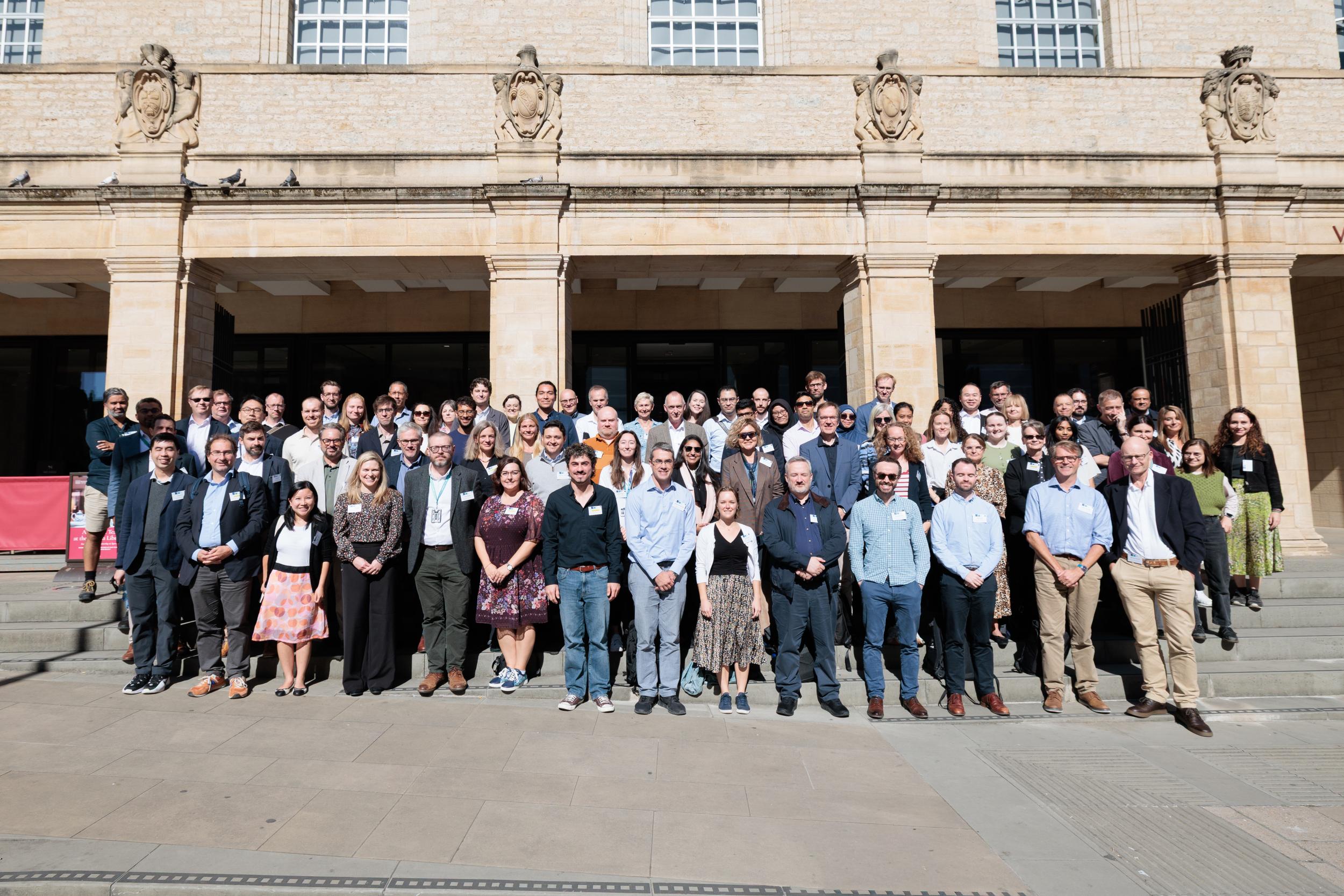Digital Pandemic Preparedness workshop delegates and speakers in front of the Bodlleian Library.