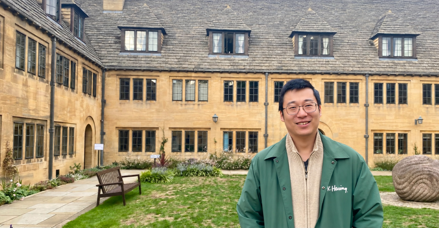 LCDS researcher Wen Su in front of the Nuffield College.