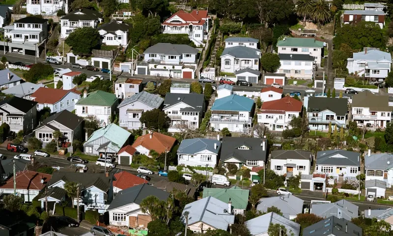 Aerial image of houses