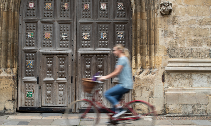 Bike outside University building