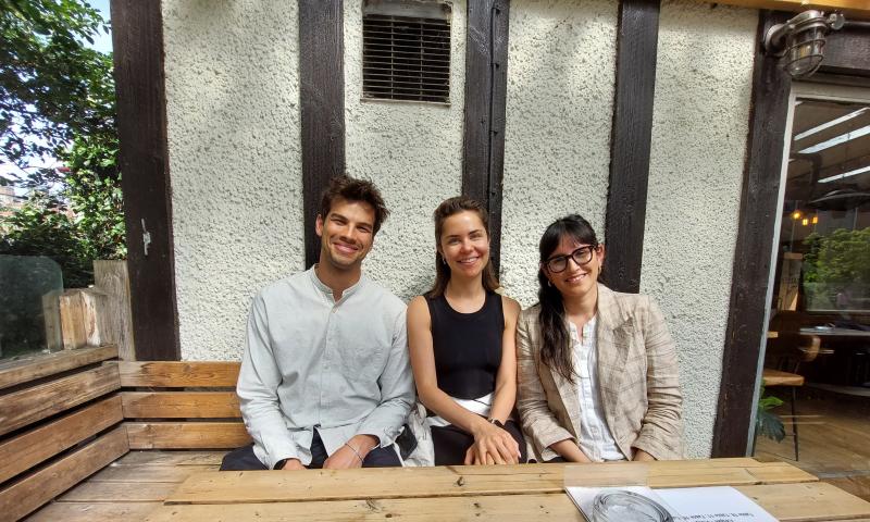Farewell photo of Postdoctoral Researchers: Arun Frey, Daniela Urbina and Ramina Sotoudeh