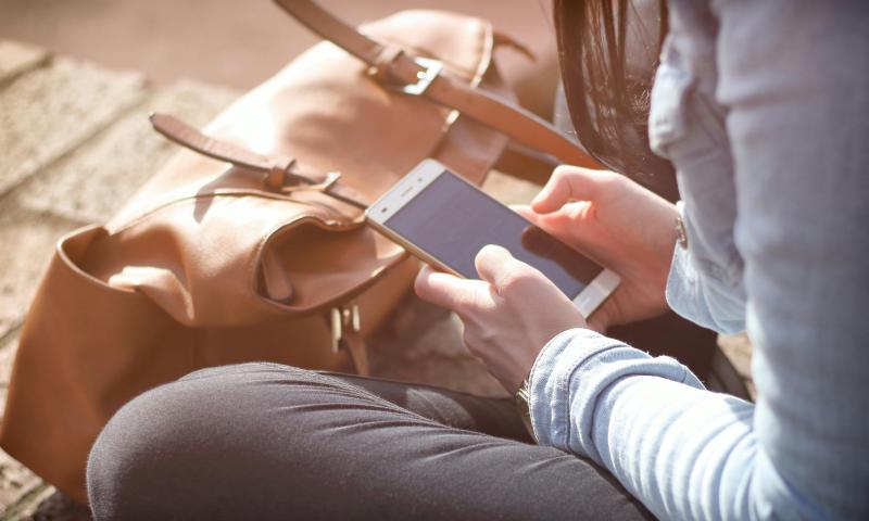 Person looking at their phone