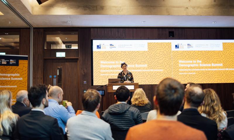 Oxford University's Vice-Chancellor Professor Irene Tracey opening the Demographic Science Summit