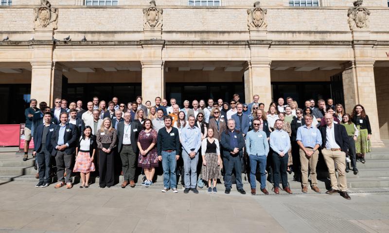 Digital Pandemic Preparedness workshop delegates and speakers in front of the Bodlleian Library.
